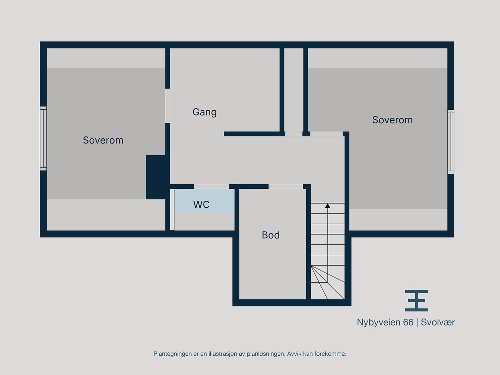 Plantegning loftsetasje Galleribilde