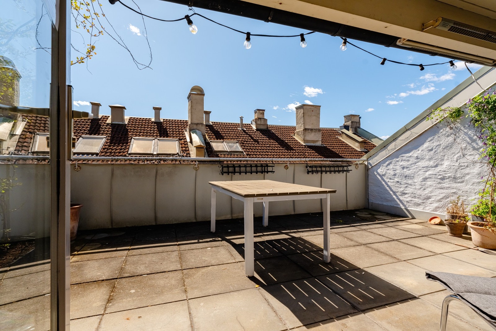 Til glede for beboerne er det en flott felles takterrasse. Galleribilde
