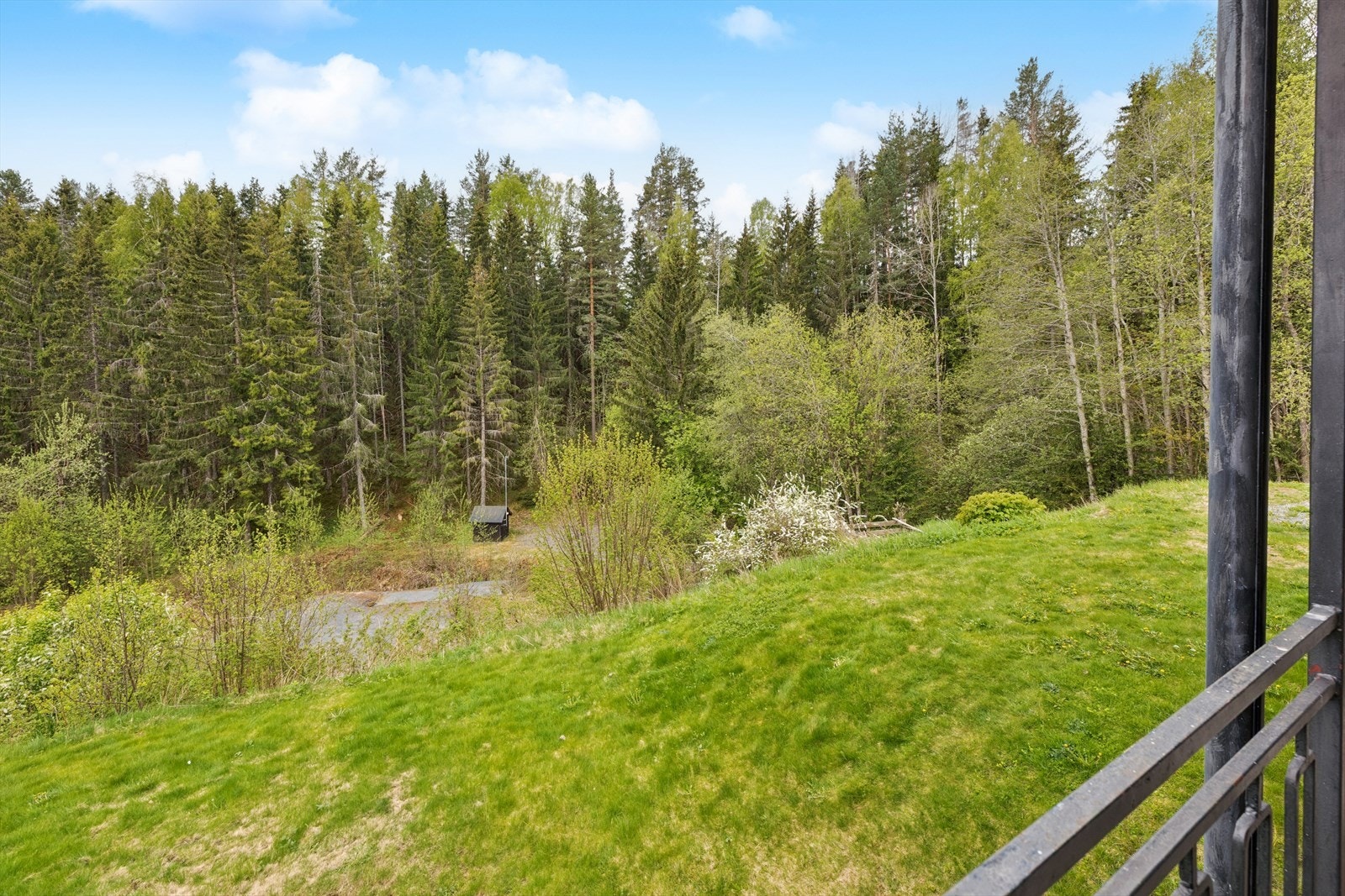 Frodige grøntområder rundt eiendommen. Galleribilde