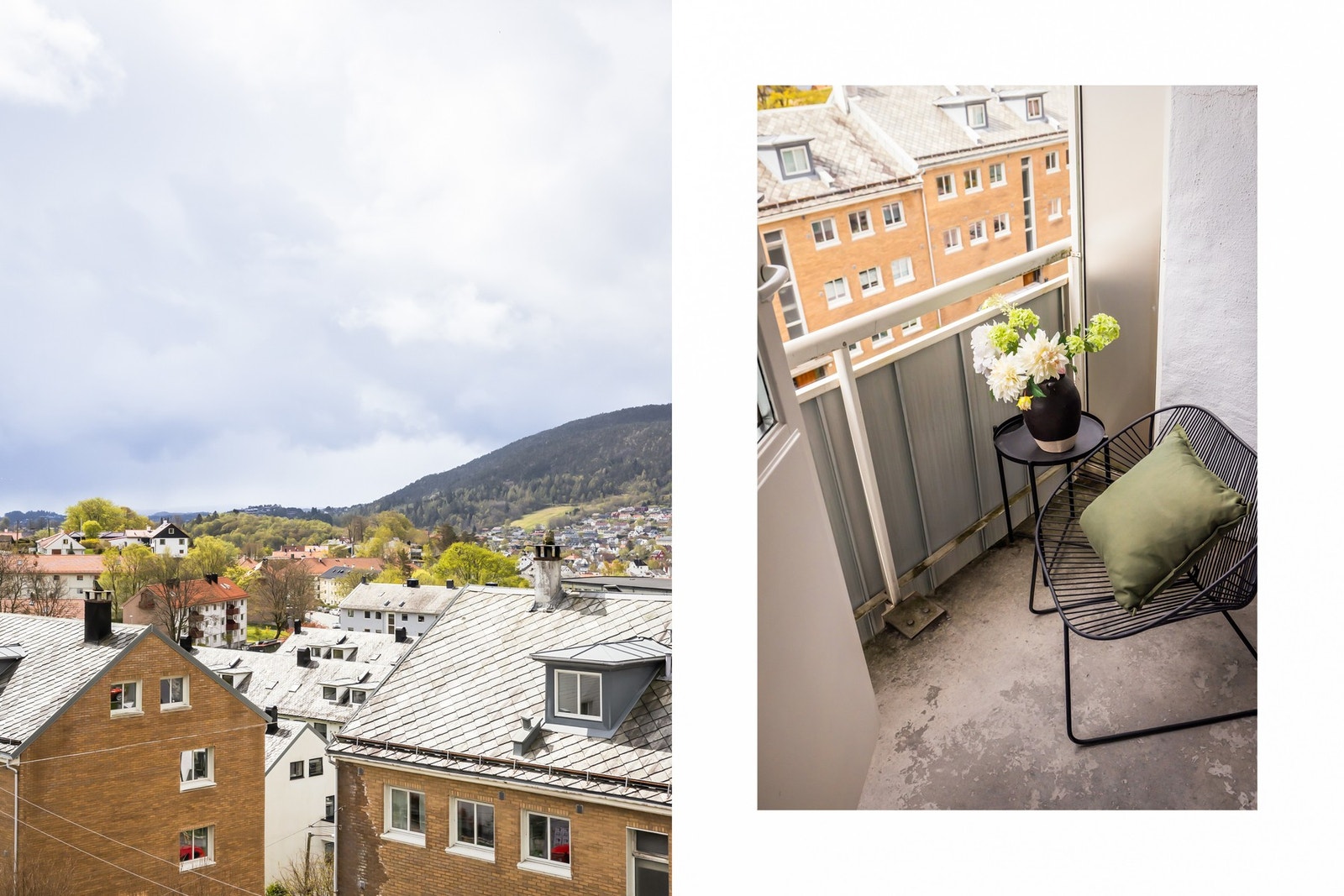Balkongen er vestvendt og har gode solforhold Galleribilde