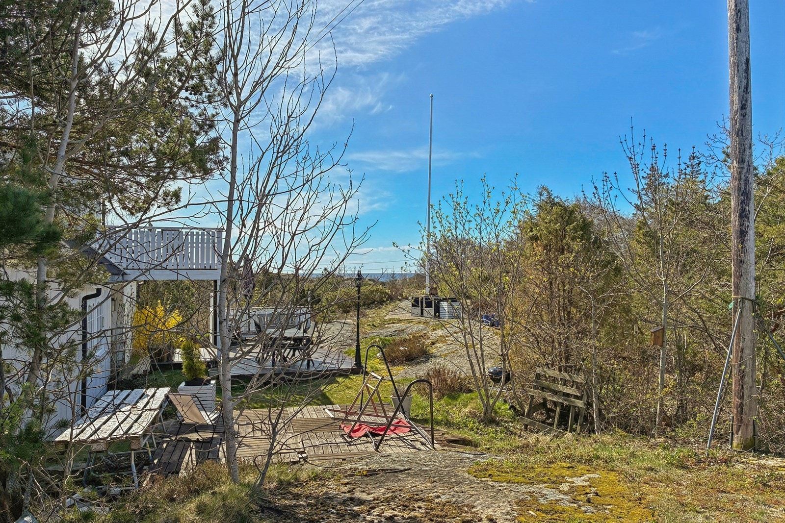 Fra tomten er det nydelig havutsikt. Galleribilde