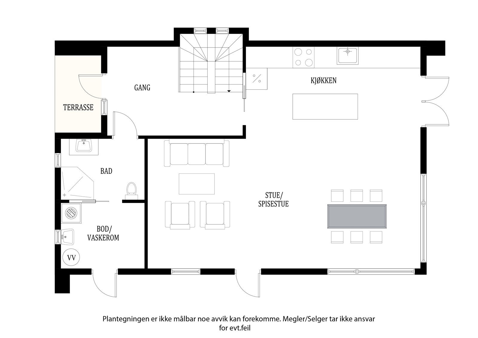 Plantegning 1 etasje Galleribilde