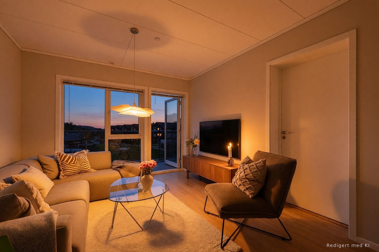 Kveldsstemning i stuen. Galleribilde