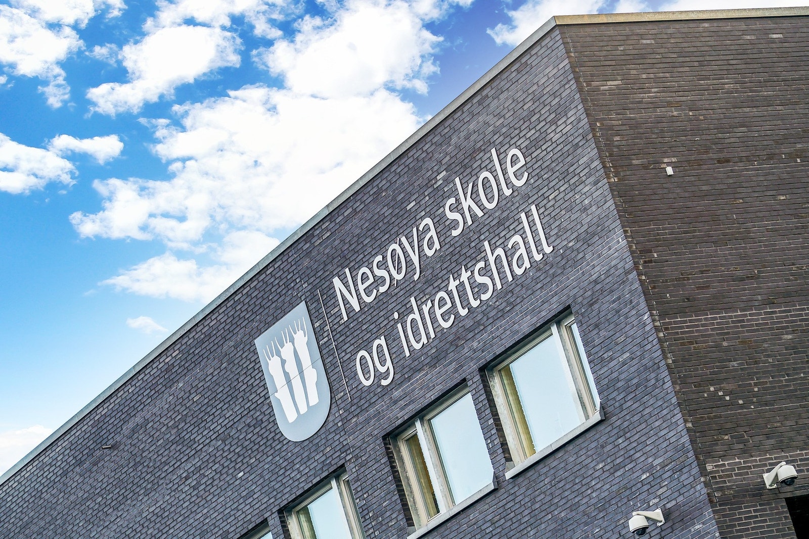 Kort skolevei for barna til Nesøya barneskole, en nyere (2015) og flott skolebygning med idrettshall Galleribilde