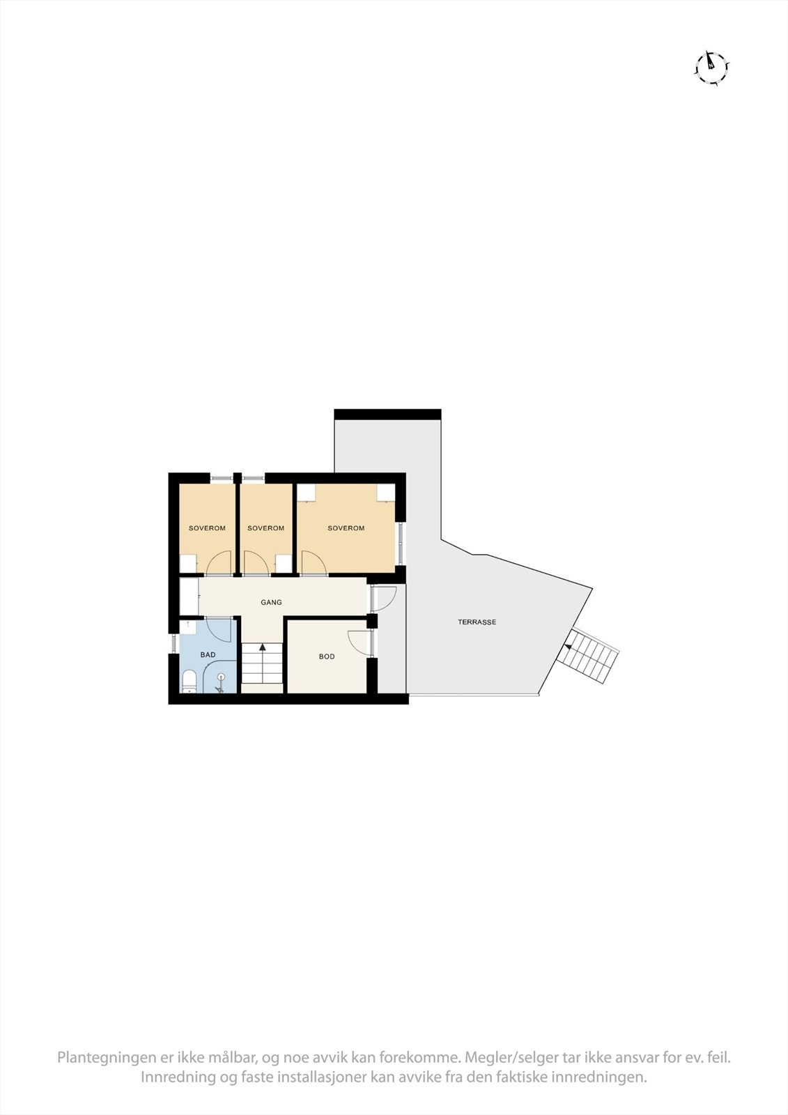Plantegning øvre del. Galleribilde