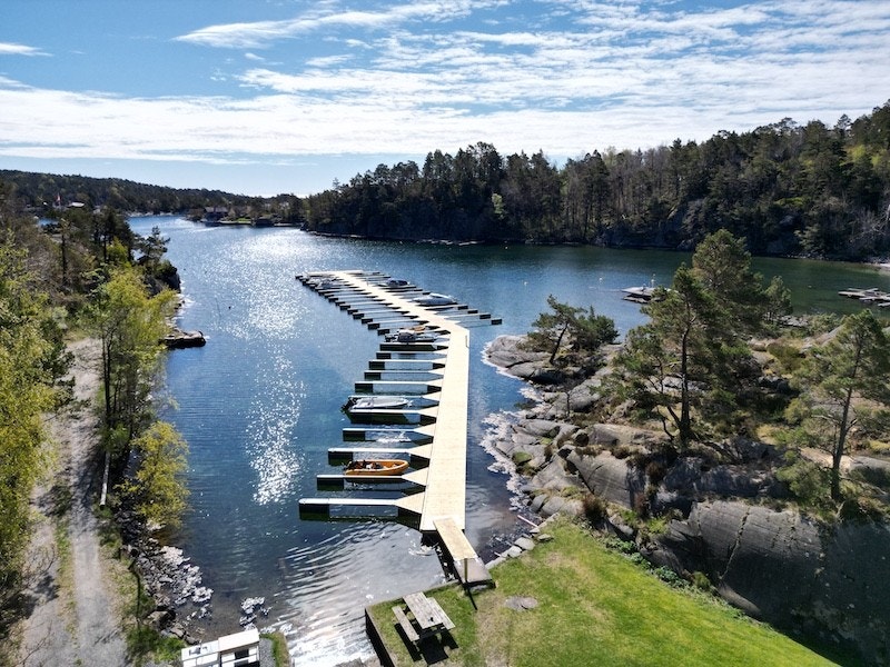 Bryggeanlegget som er nytt av året. Galleribilde