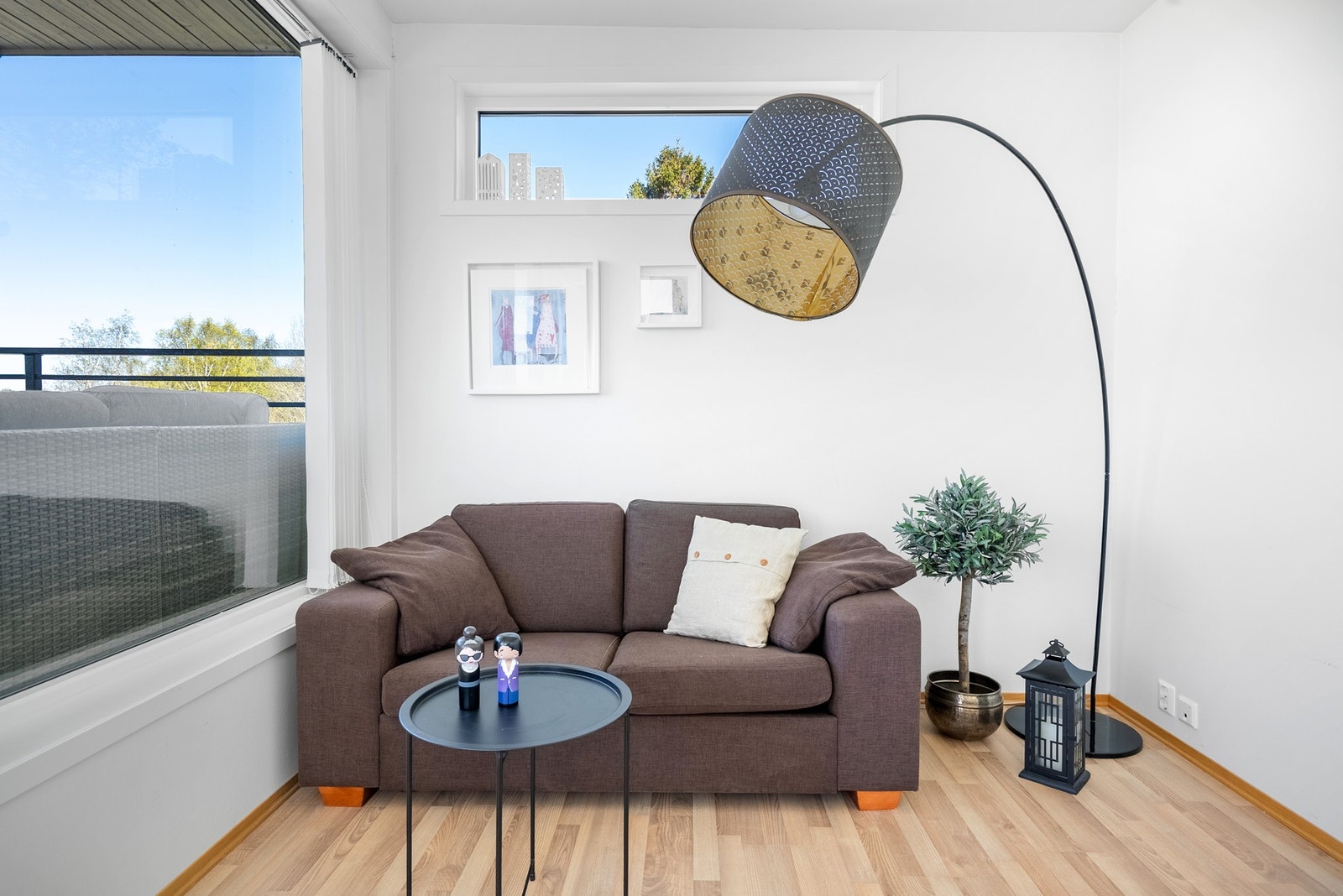 I øverste etasje har du en koselig stue Galleribilde