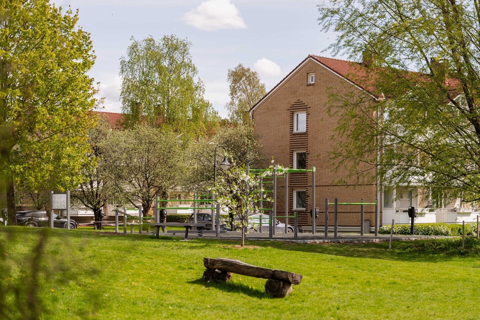 Borettslaget har egen trimpark for beboerne. Galleribilde