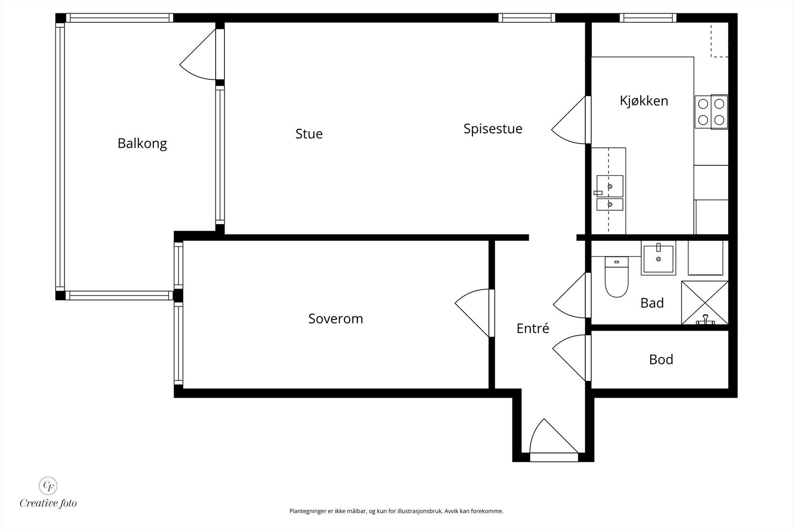 Plantegning 4.etg. Galleribilde