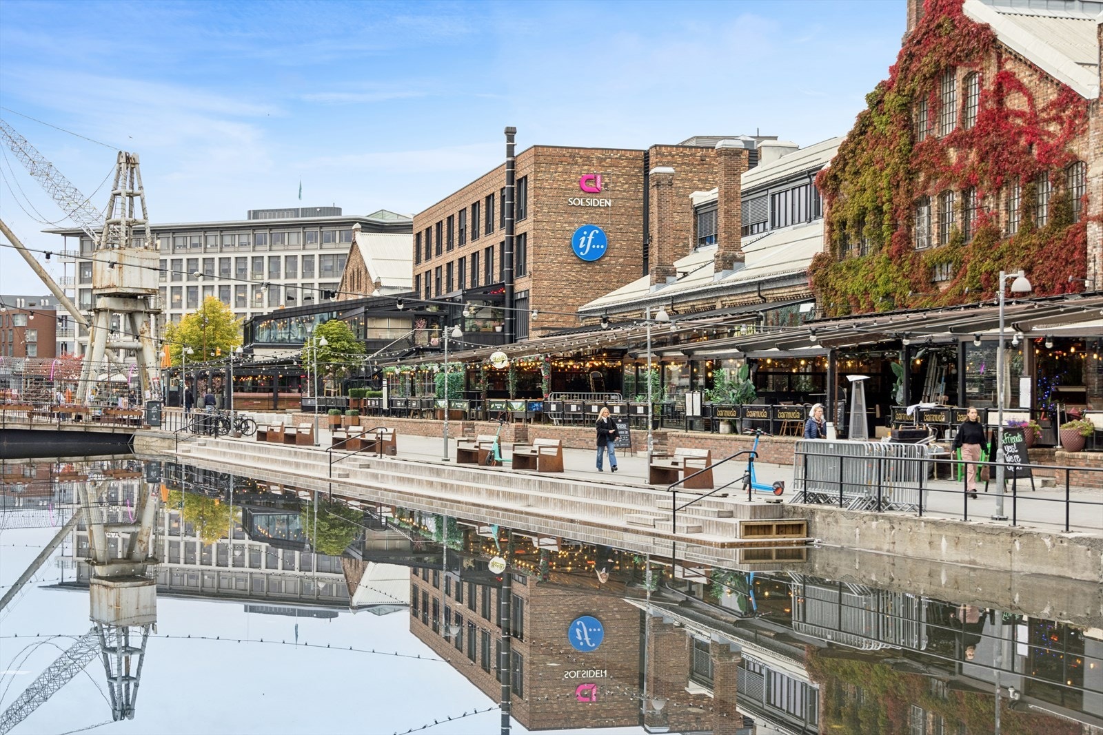 Det er kun en kort spasertur ned til Solsiden - et av Trondheims mest populære områder - med et rikt utvalg av restauranter, barer og utesteder. For ytterligere servicetilbud og shopping er Trondheim sentrum bare ca. 5 minutters gange unna. Galleribilde