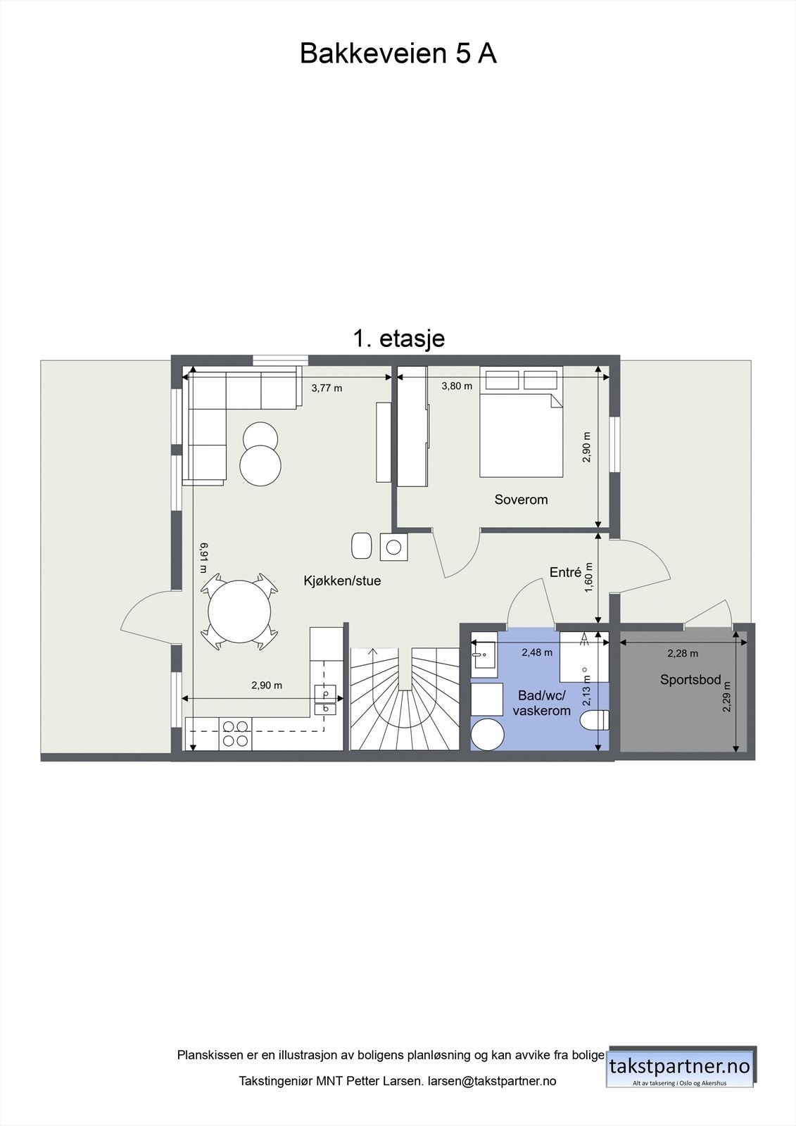 Planskisse 1. etasje. Galleribilde