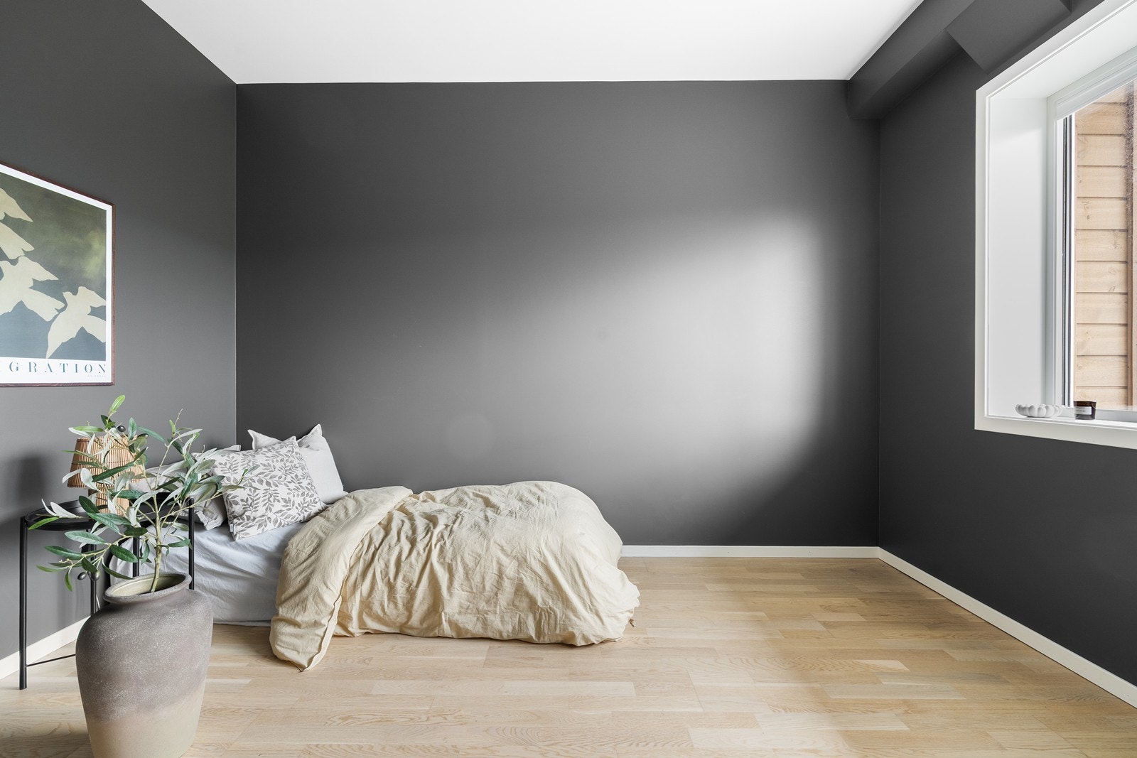Soverom 2 med plass til seng, skrivepult og garderobeskap. Galleribilde