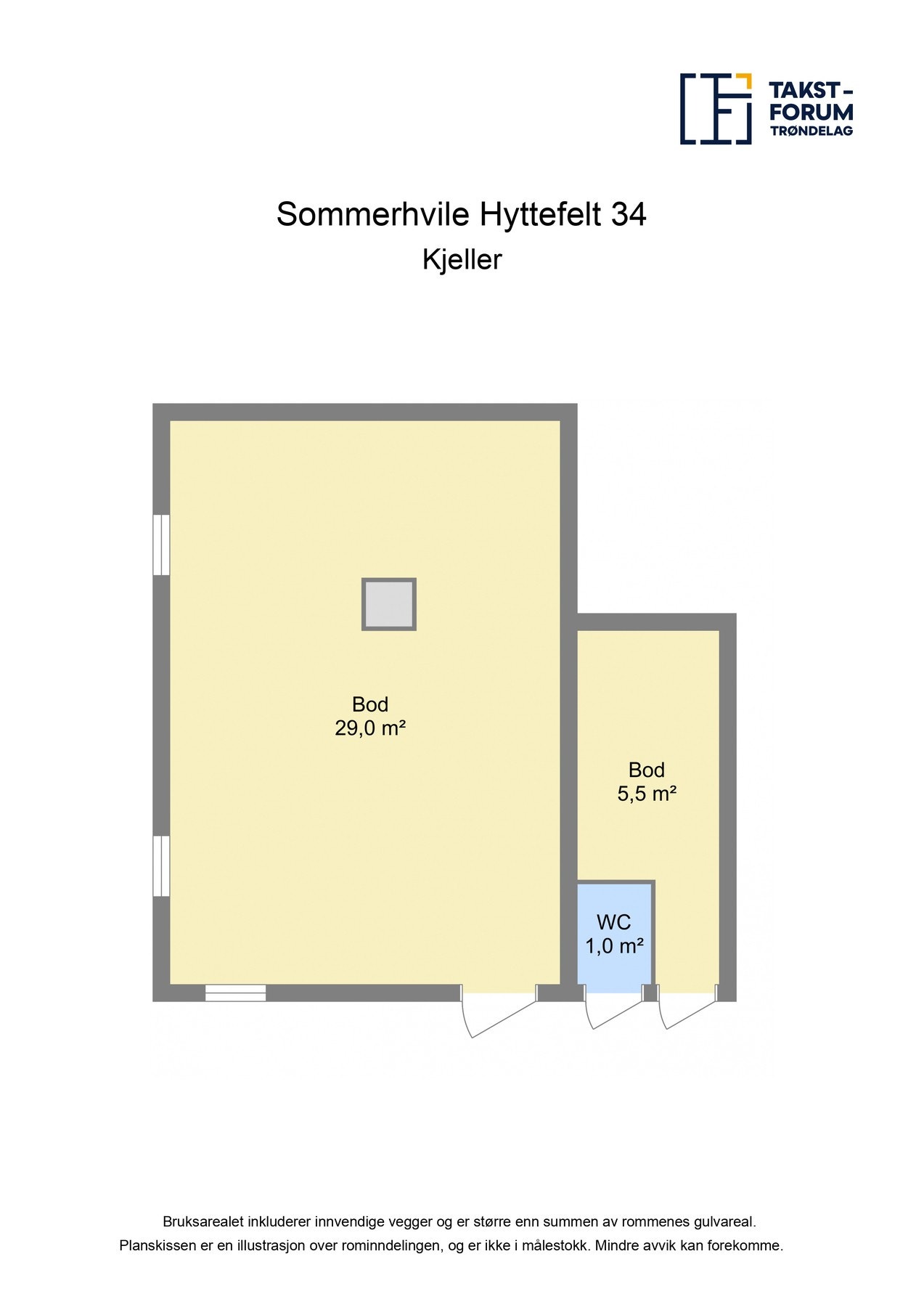 Planskisse kjeller Galleribilde