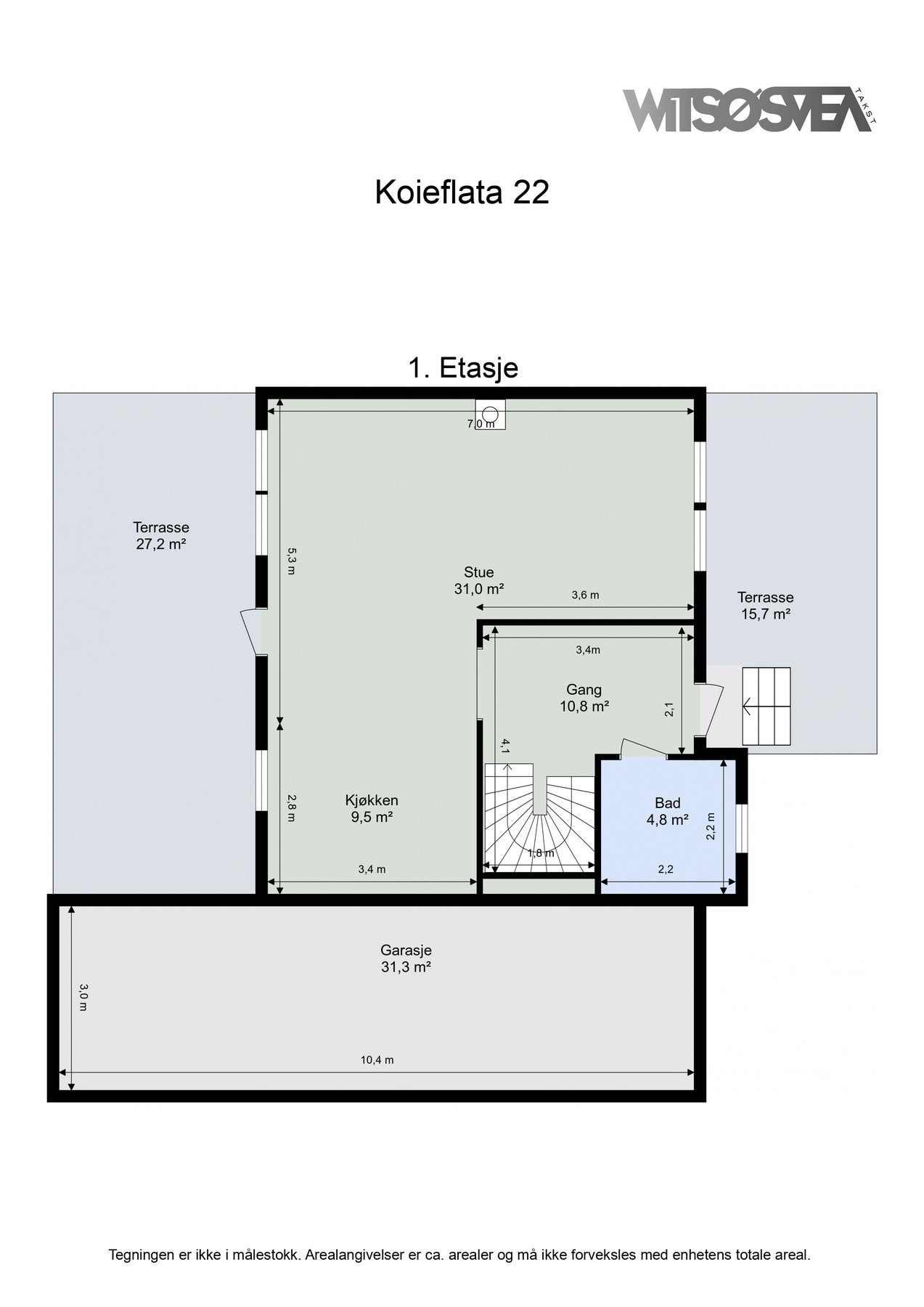 Planskisse 1. etasje Galleribilde