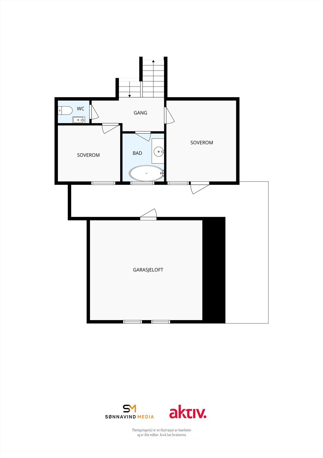 Plantegning 2,5 etasje. Galleribilde