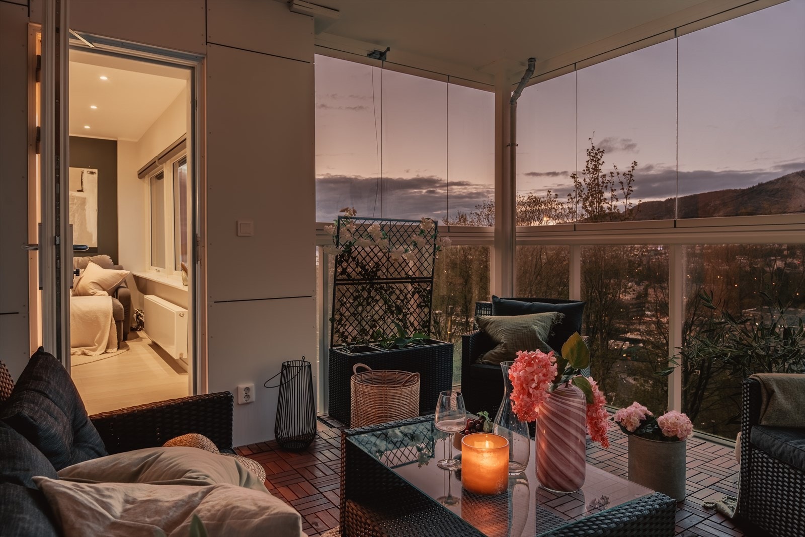 - Nydelig innglasset balkong på 12 m² - Galleribilde