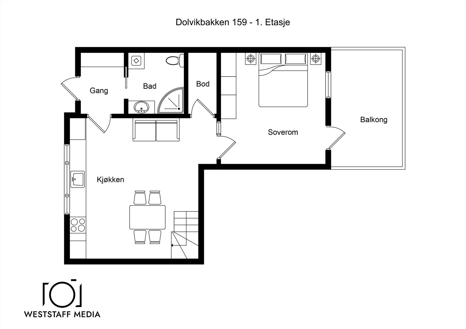 Plantegning 1.etasje (3.etg). Galleribilde