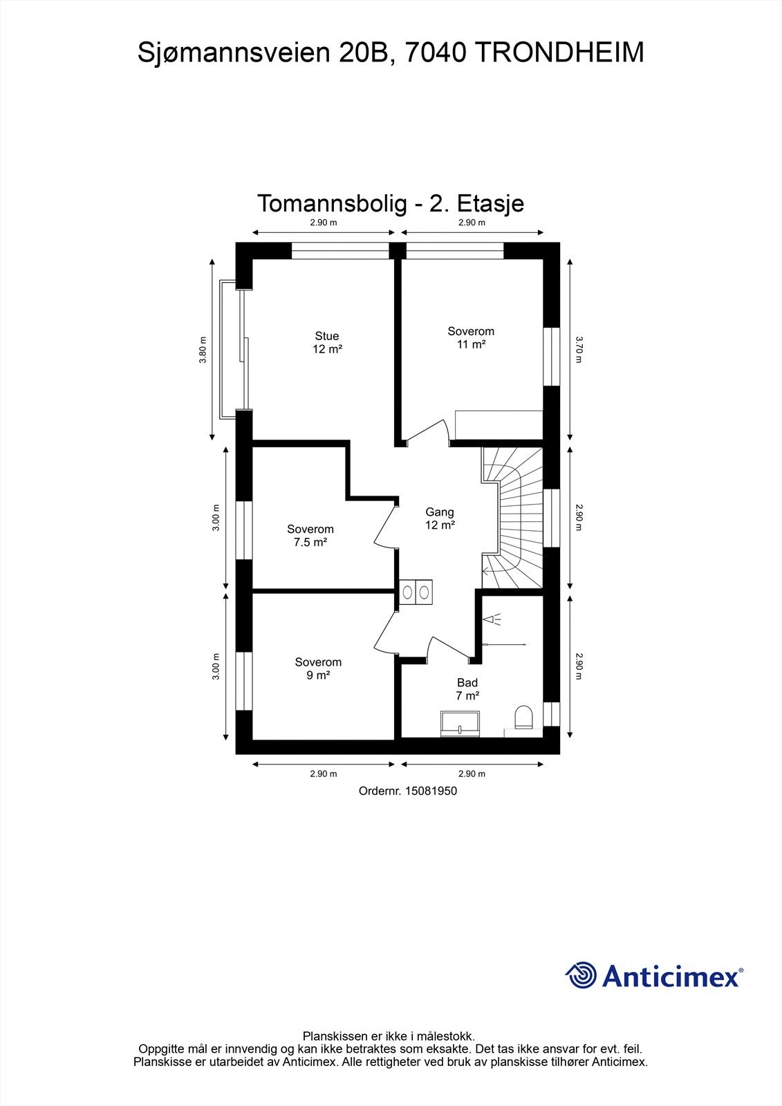 Planskisse 2. etasje. Galleribilde