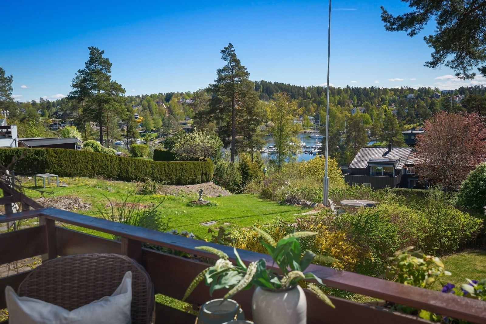 Flott utsikt fra balkongen. Galleribilde