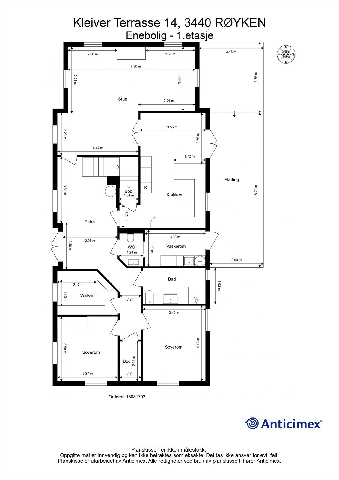 Plantegning 1.etg Galleribilde