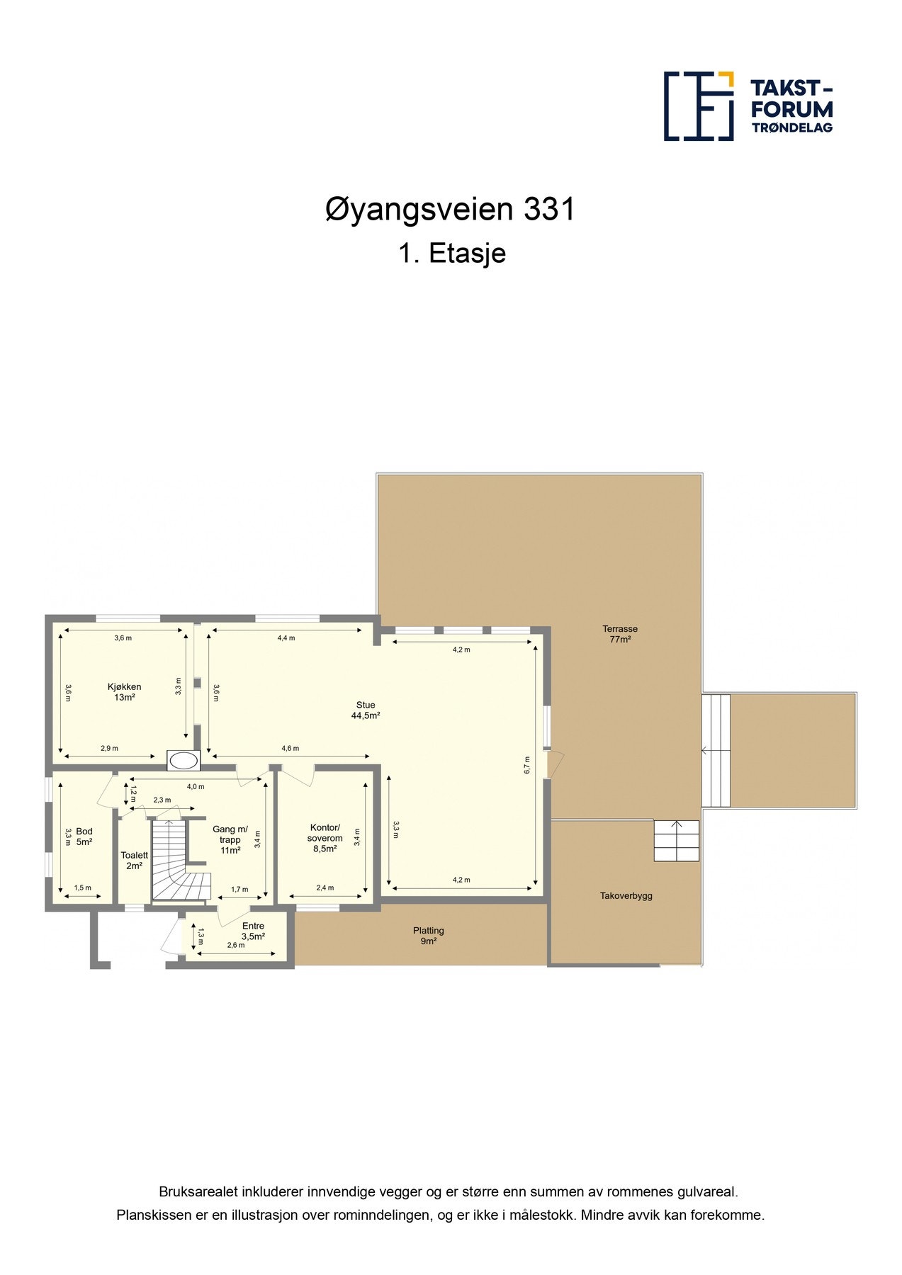 Planskisse 1. etasje Galleribilde