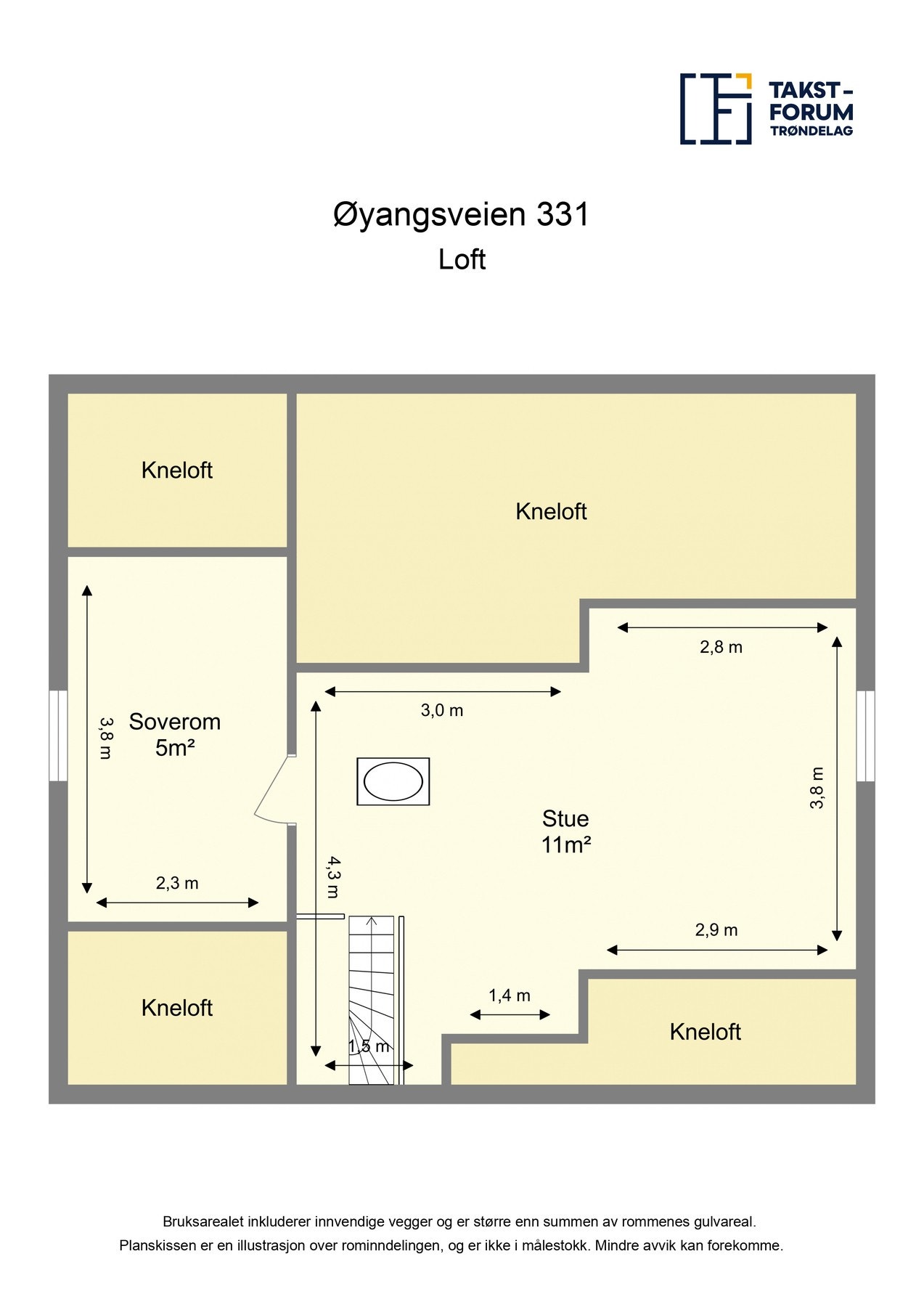 Planskisse loft Galleribilde