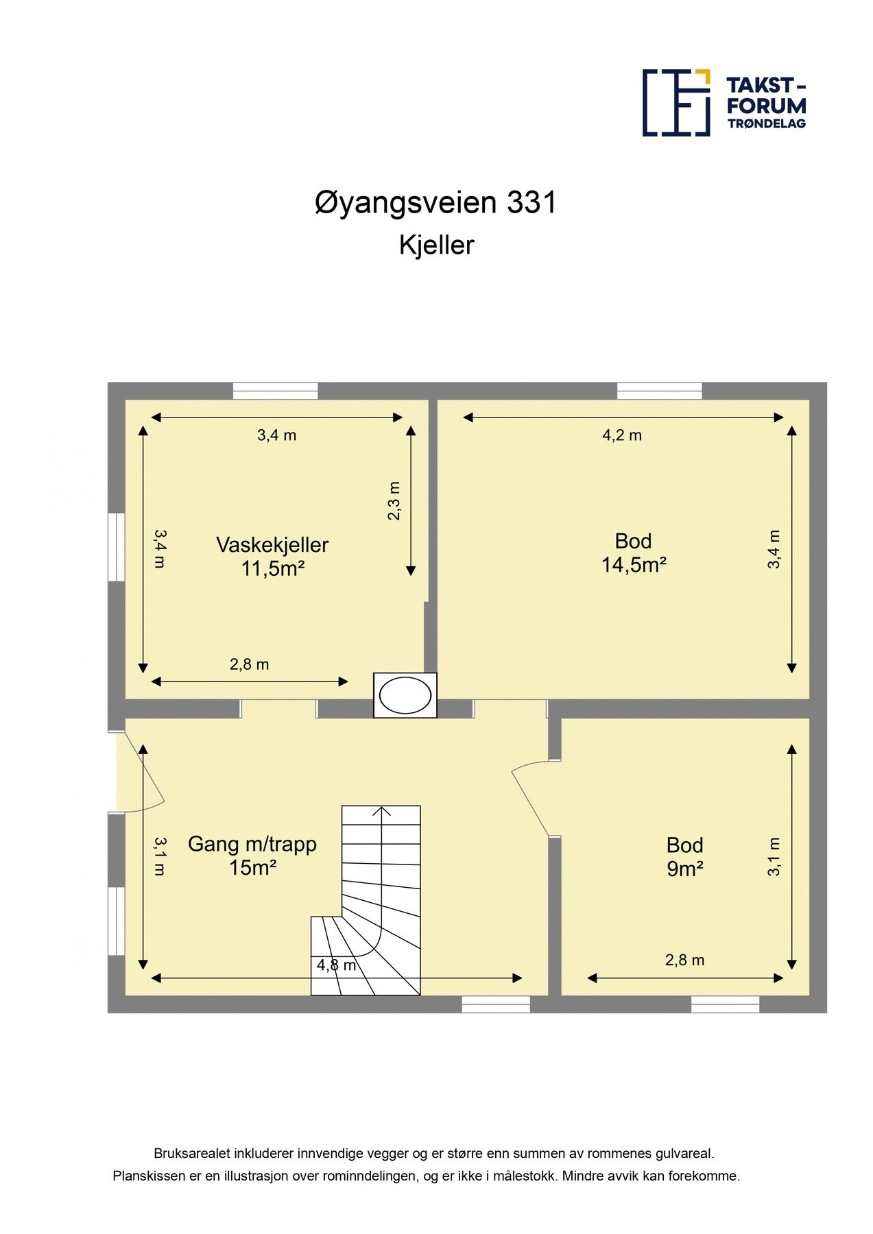 Planskisse kjeller Galleribilde