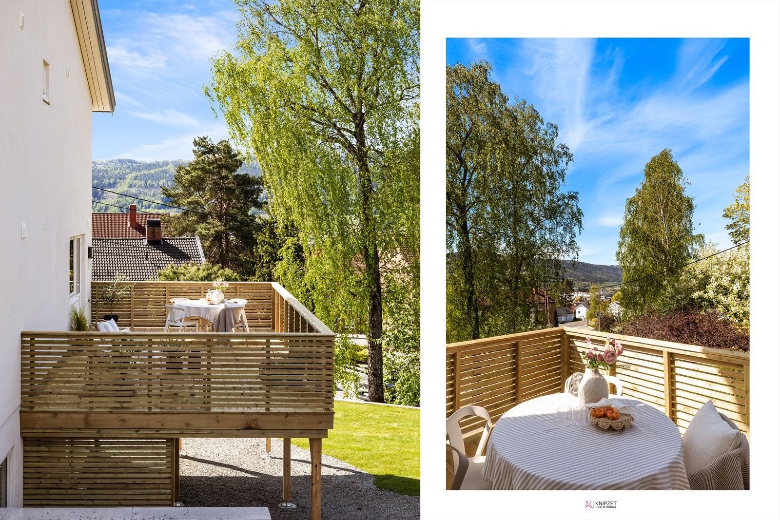 Terrassen er en naturlig forlengelse av stuen i sommerhalvåret. Galleribilde