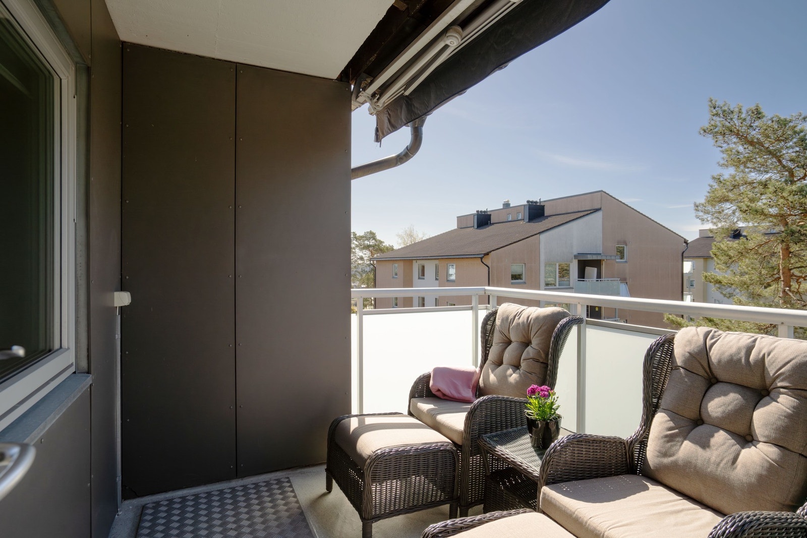 Terrassemarkise skjermer for solen Galleribilde