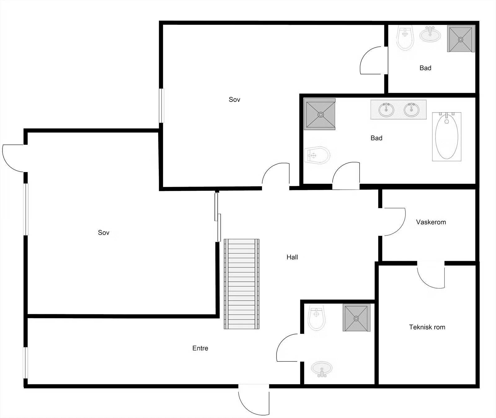 Planskisse 1. etasje Galleribilde