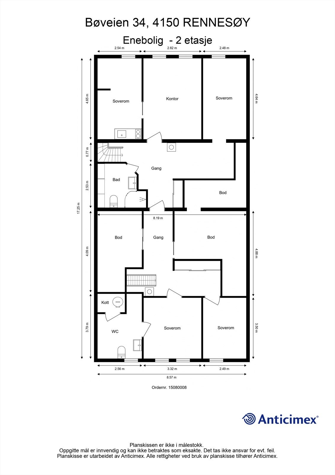 Plantegning 2 etg. Galleribilde
