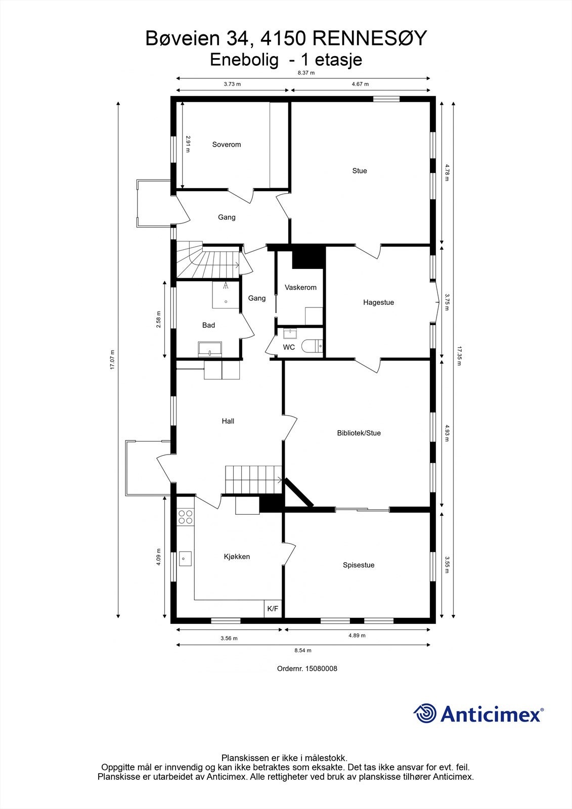 Plantegning 1. etg. Galleribilde