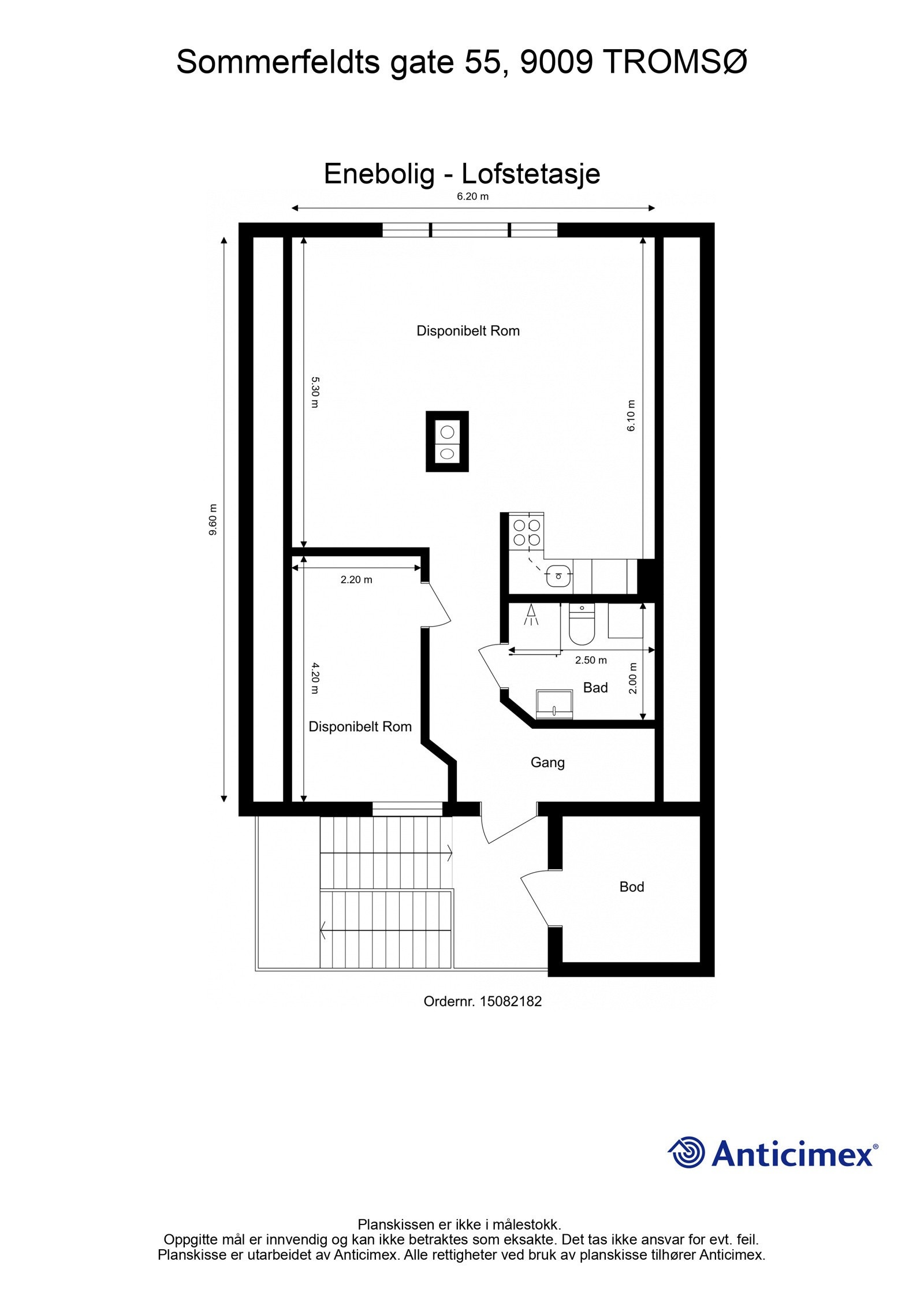Plantegning loftsetasje Galleribilde