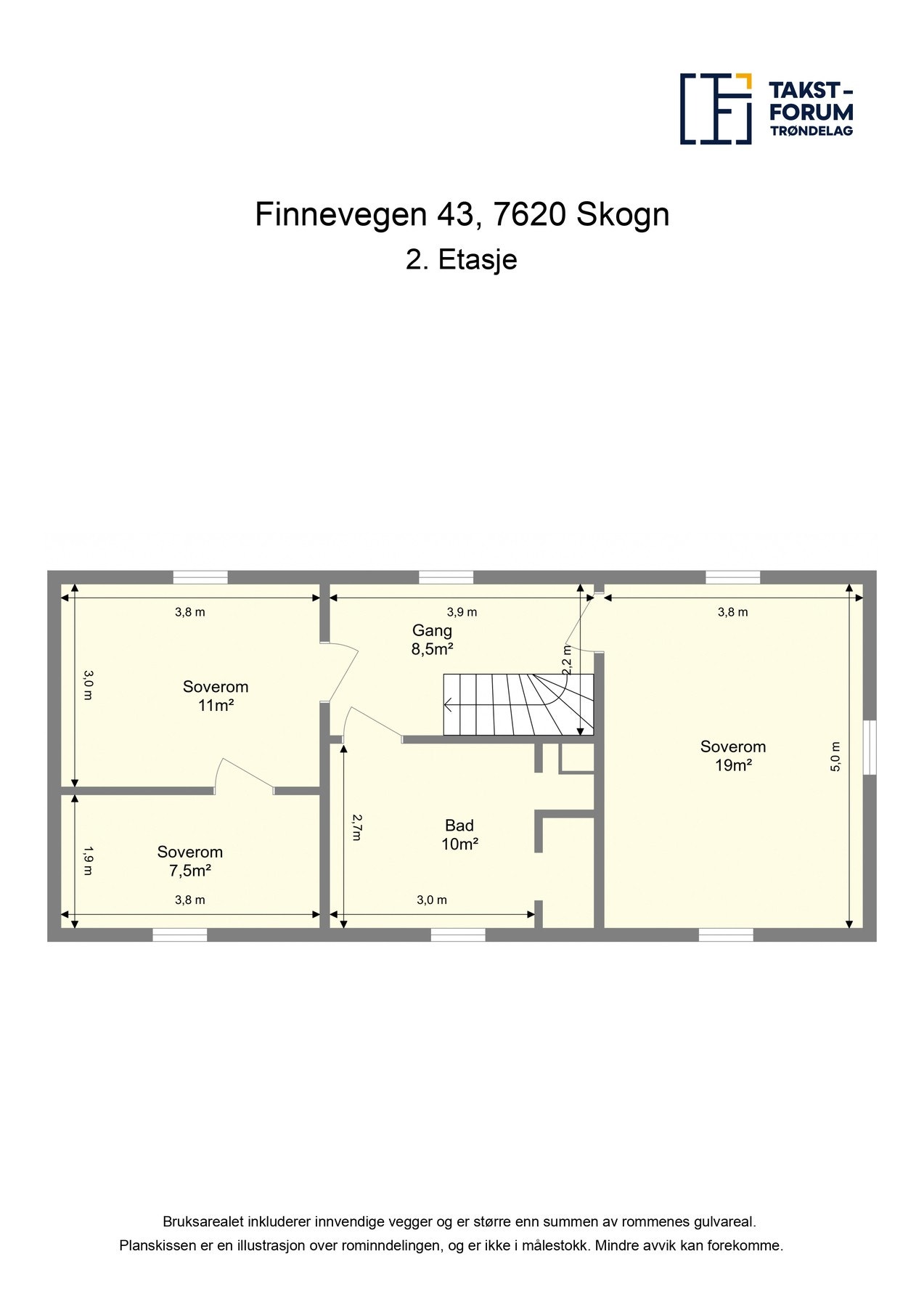 Planskisse 2. etasje. Galleribilde