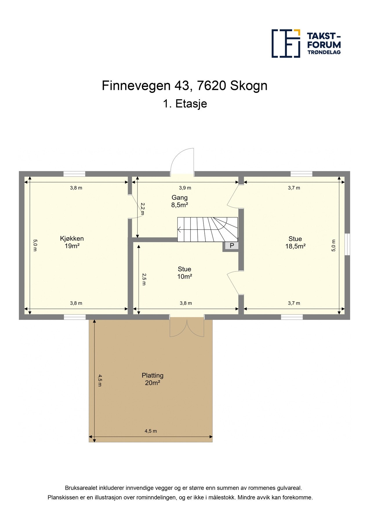 Planskisse 1. etasje. Galleribilde