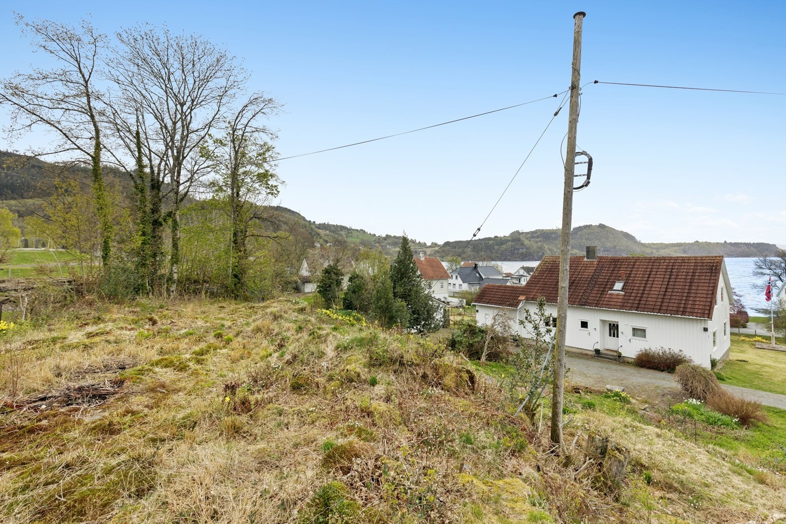 Utsikt fra tomtene bak. Galleribilde