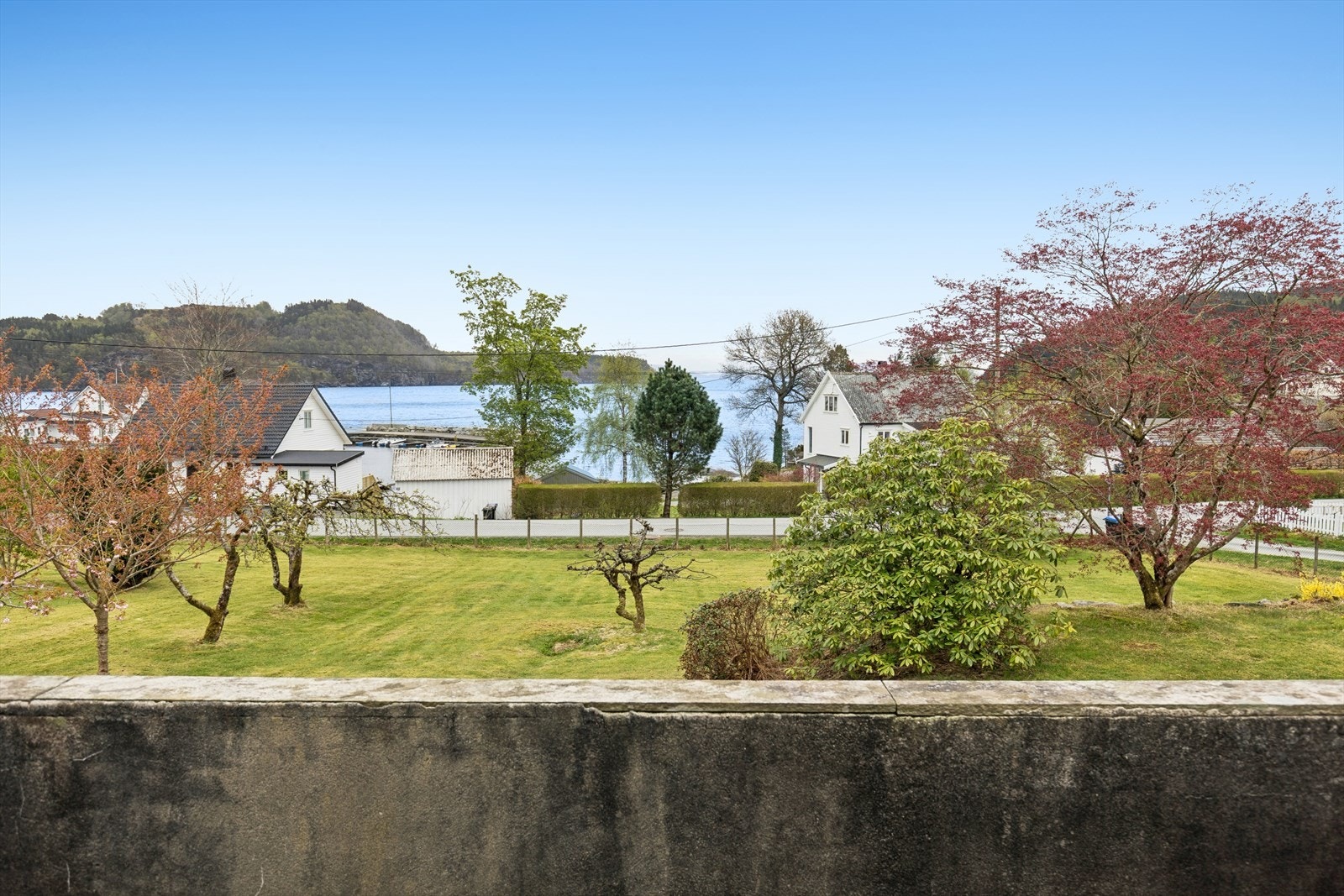 Utsikt fra terrasse. Galleribilde