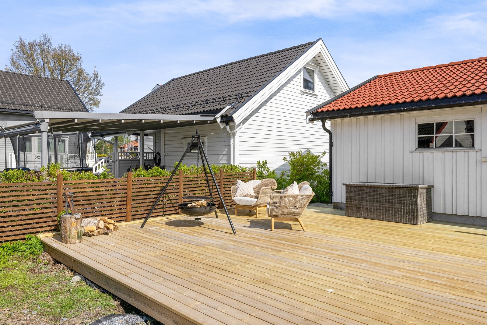 Uteplassene byr på svært gode solforhold. Galleribilde