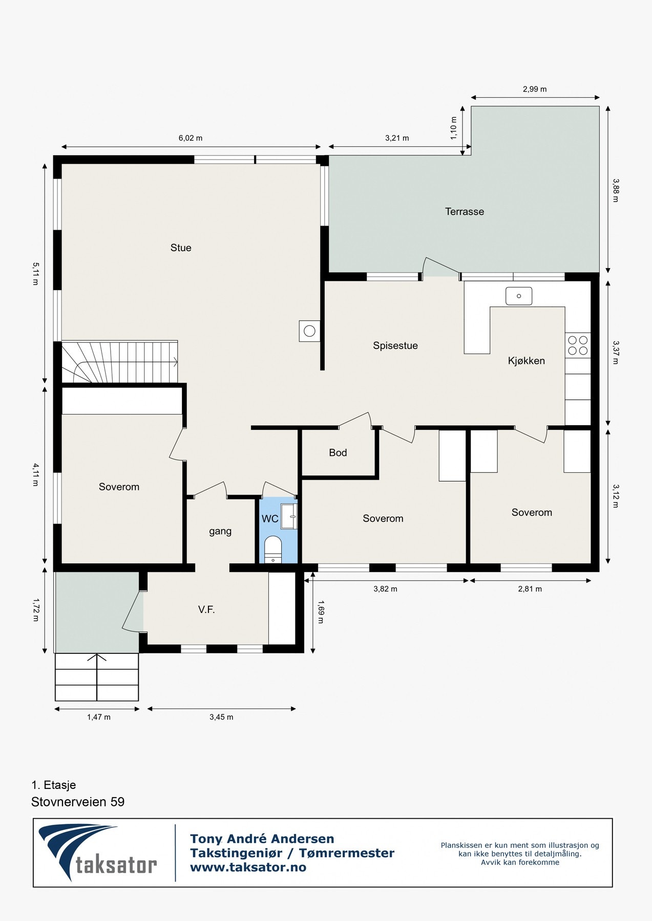 Planskisse 1. etasje Galleribilde