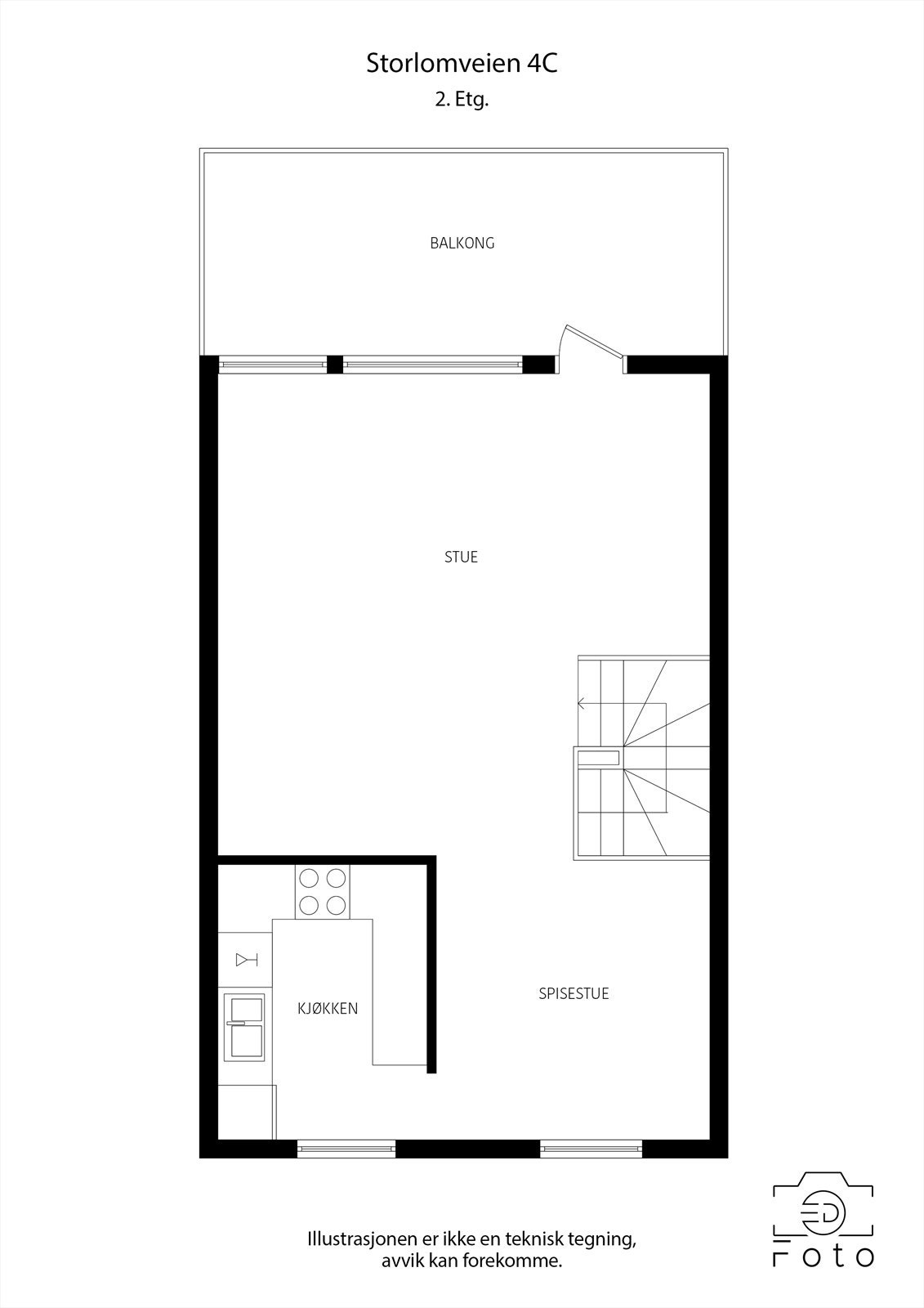 Planløsning 2. etasje Galleribilde