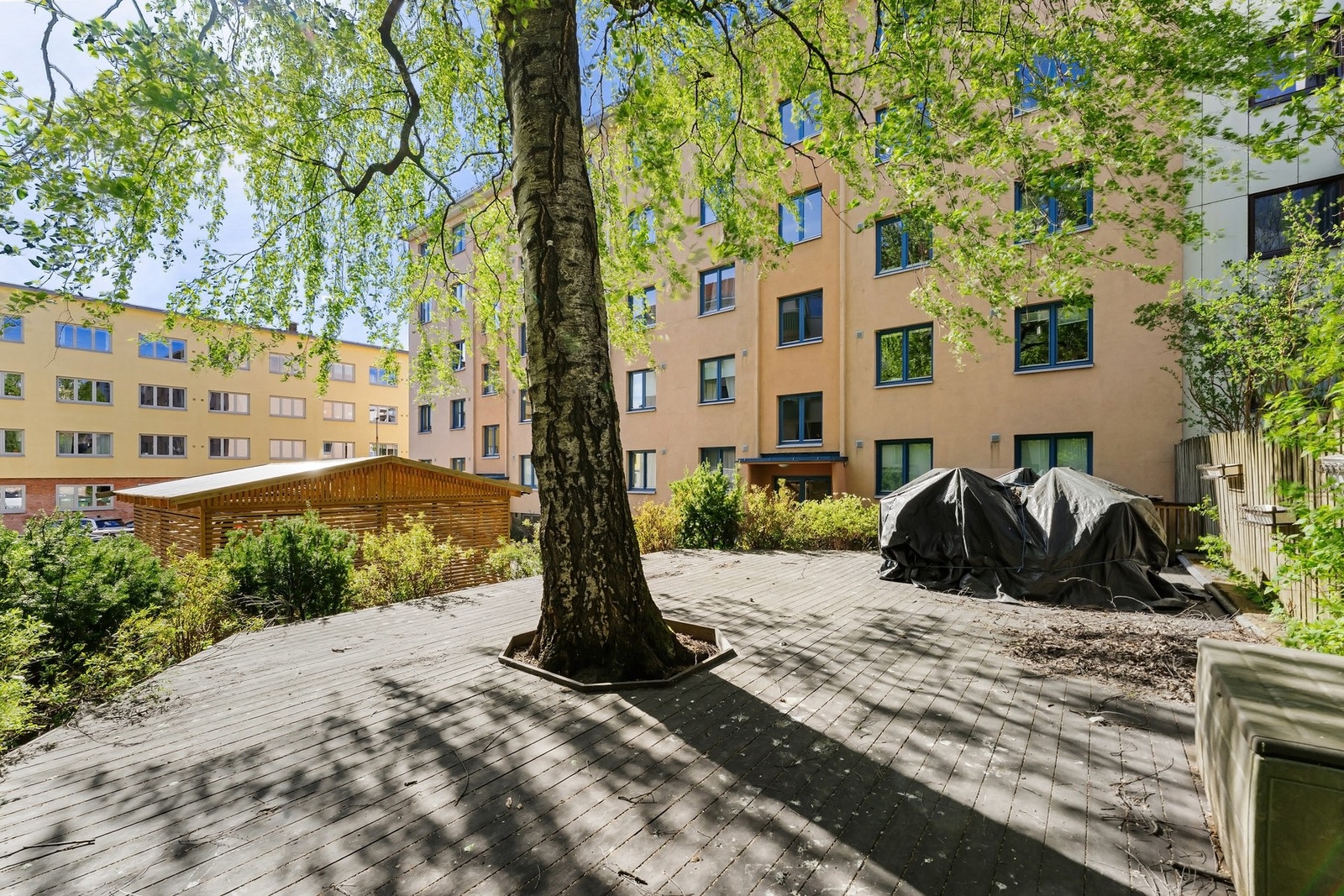 Aksjelaget har et skjermet indre gårdsrom. Galleribilde