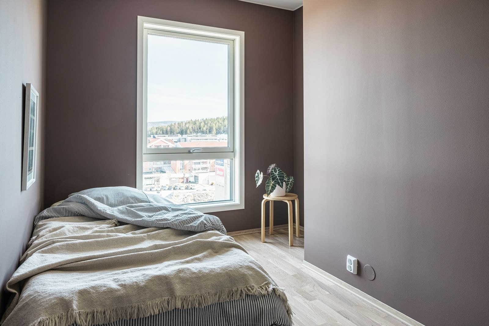Rommene har plass til seng, nattbord, garderobeløsning og evt. skrivebord. Galleribilde