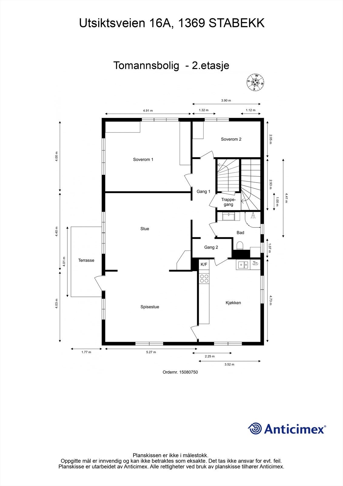 Plantegning 2. etasje Galleribilde