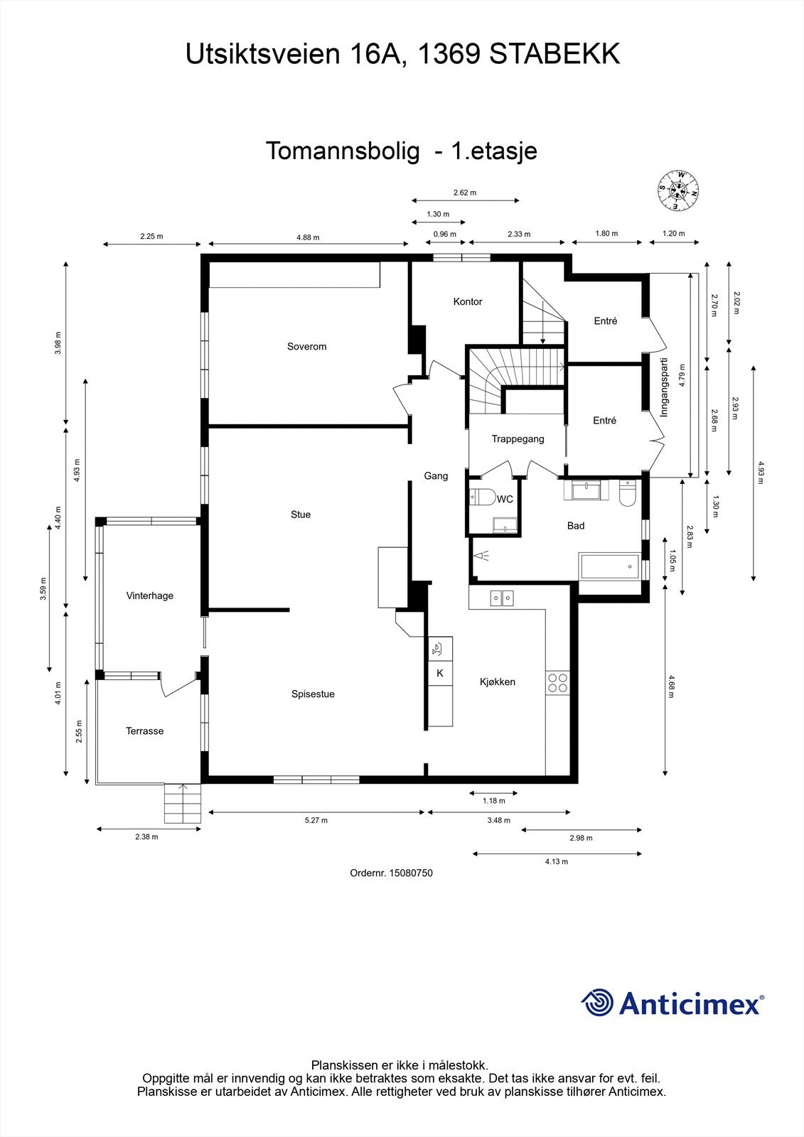 Plantegning 1. etasje Galleribilde