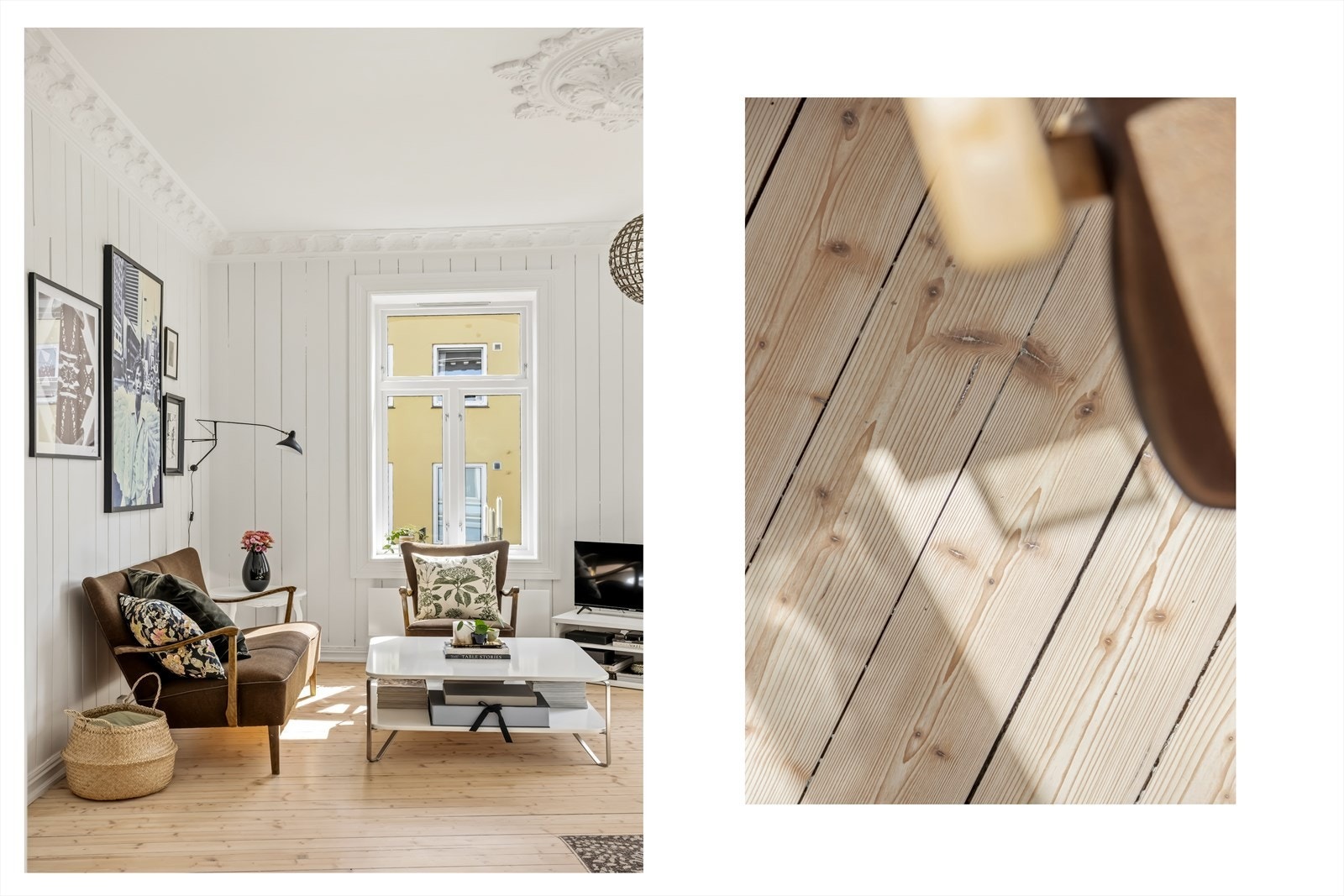 Her får du rikelig med naturlig lys inn gjennom de store og mange vindusflatene. Galleribilde