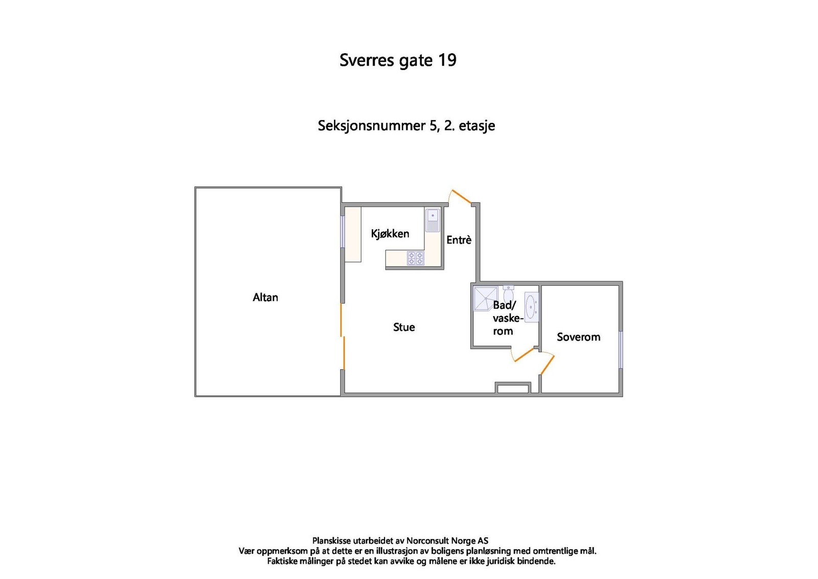 Leilighetens planskisse Galleribilde