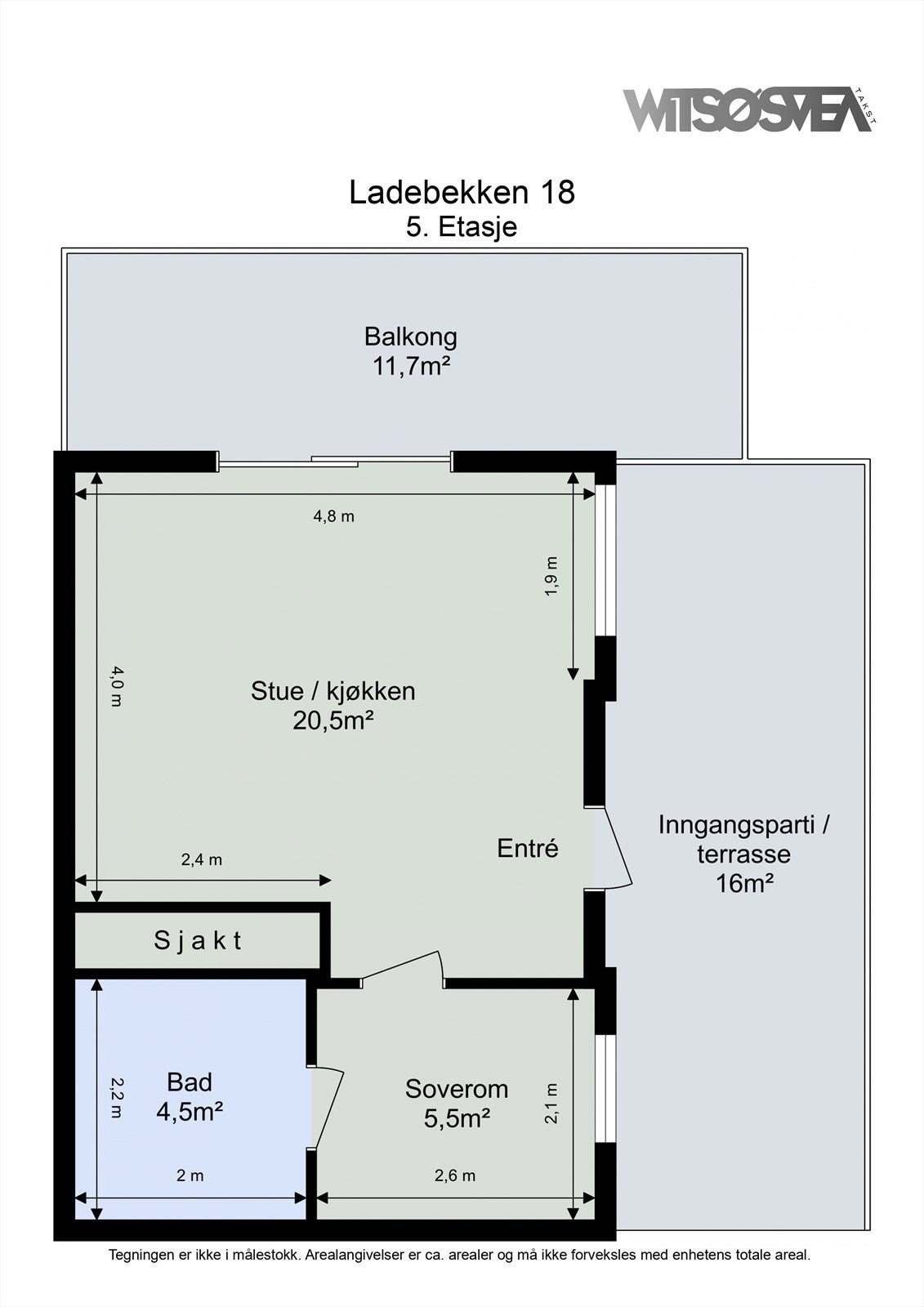 Planskisse 5. etasje Galleribilde