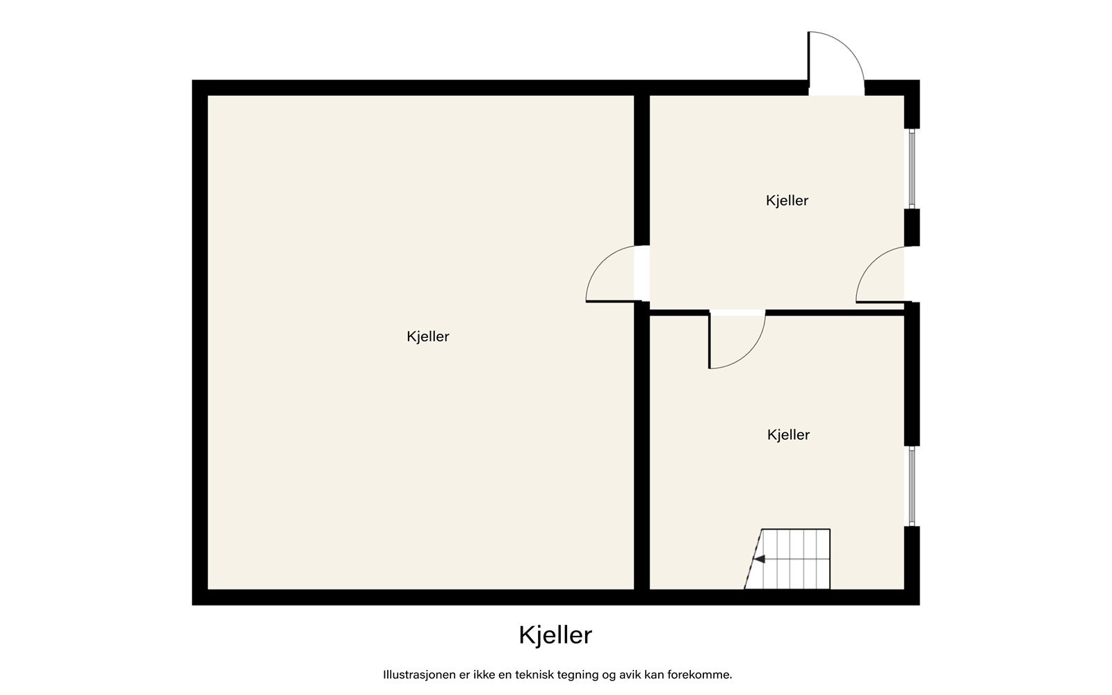 Plantegning kjeller. Galleribilde