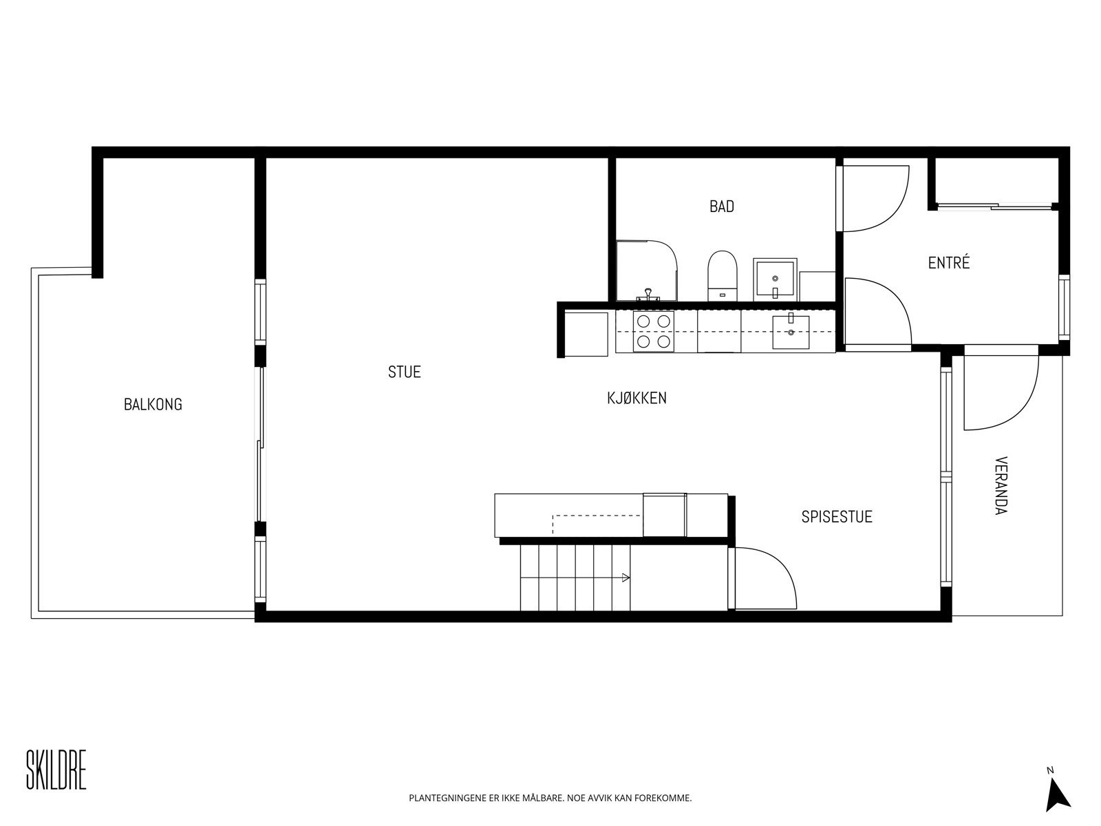Plantegning 1 etg. Galleribilde