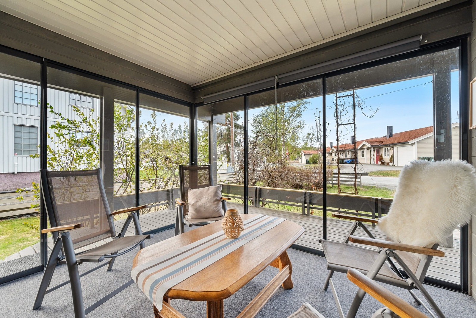 Innglasset terrasse på 10m². Galleribilde